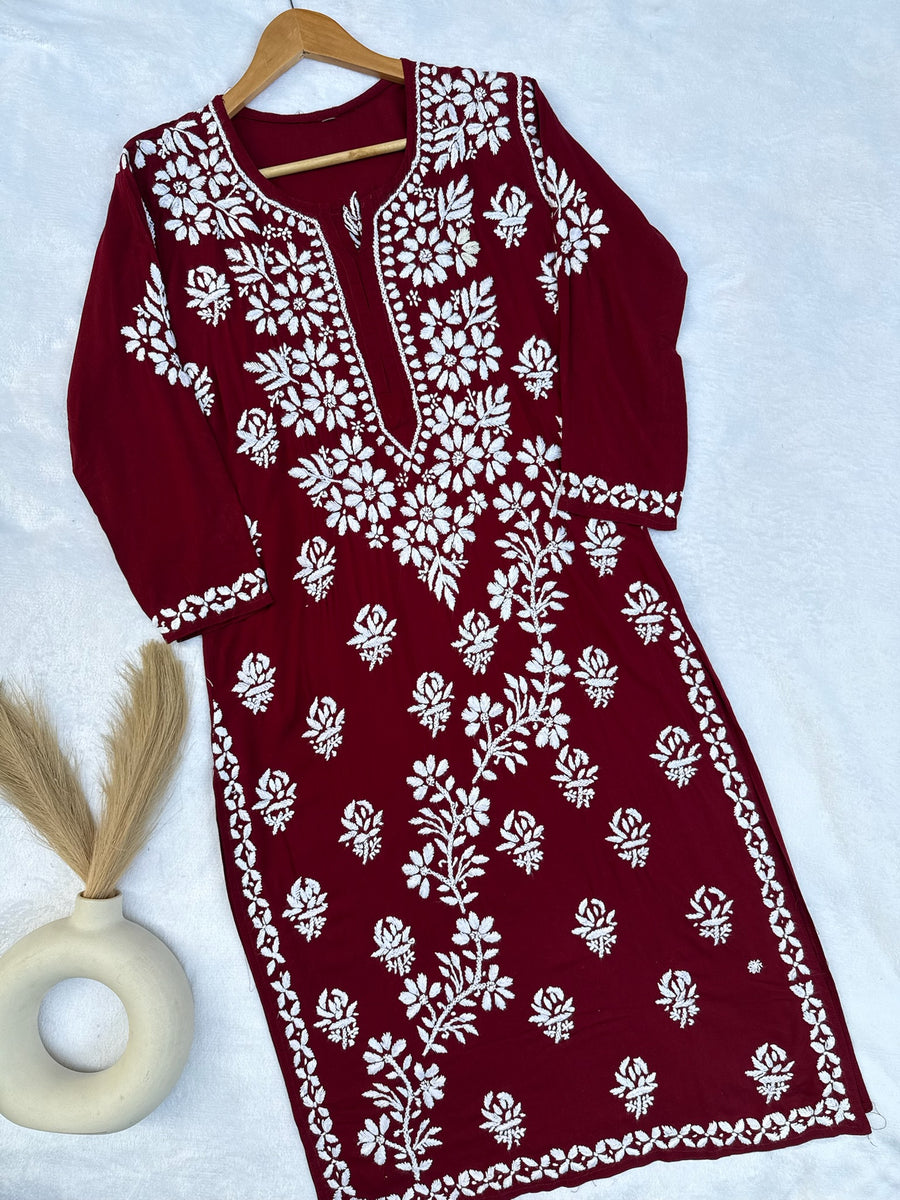 Zeenat Modal Chikankari Long Kurta