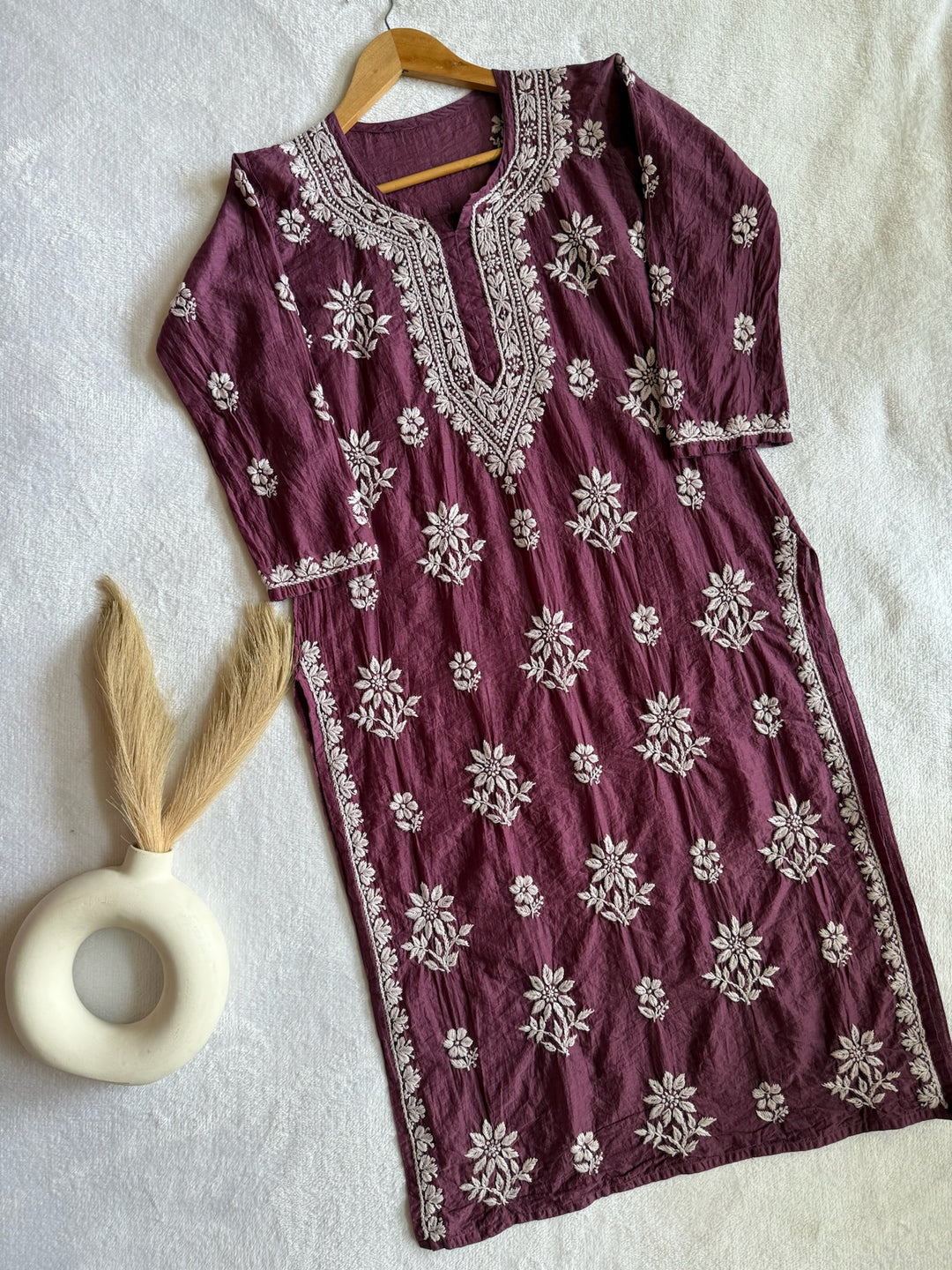 Nitya Mul Chanderi Long Kurta