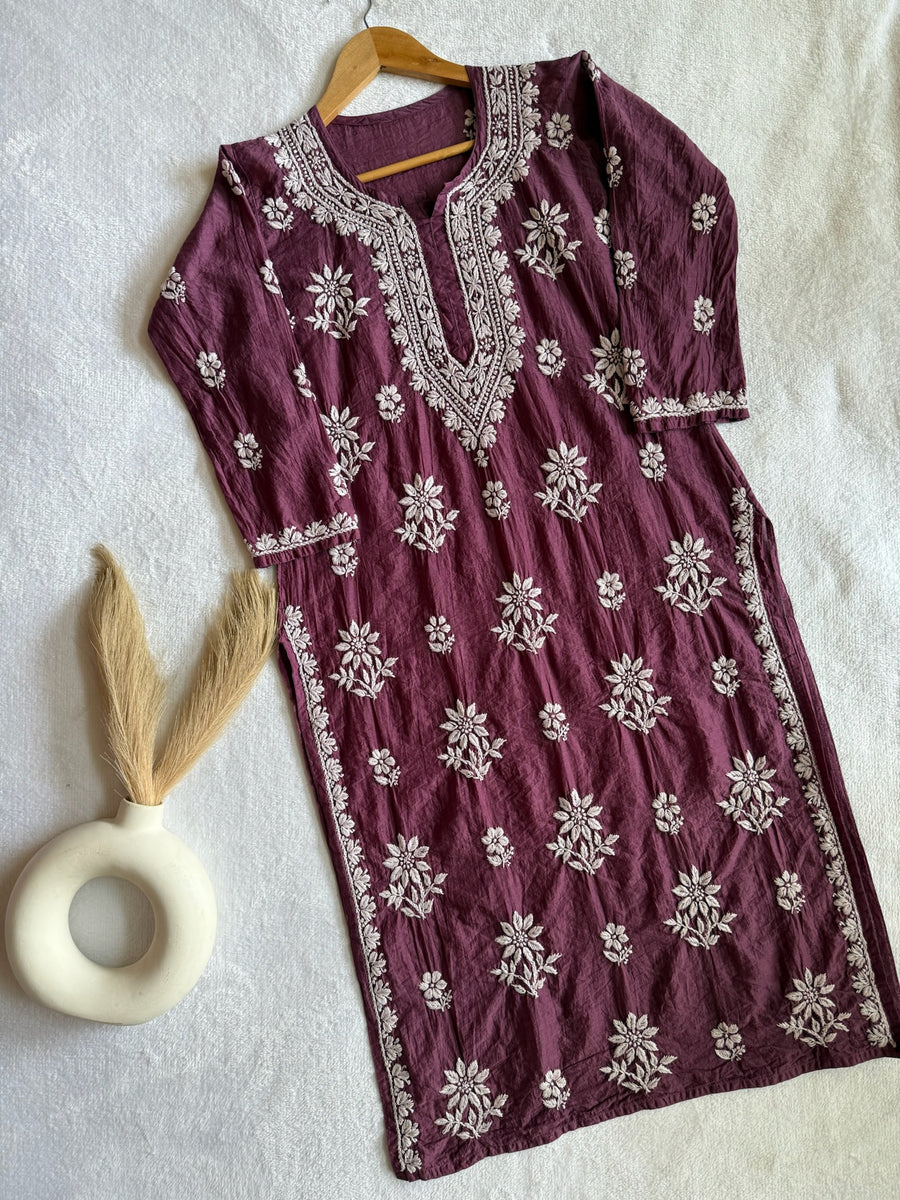 Nitya Mul Chanderi Long Kurta