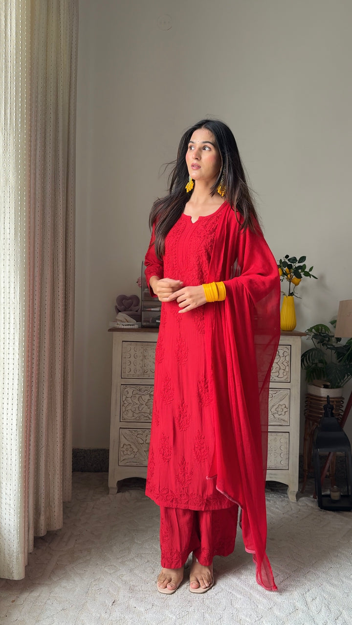Swati Rathi In Modal Cotton Co-ord Set With Dupatta