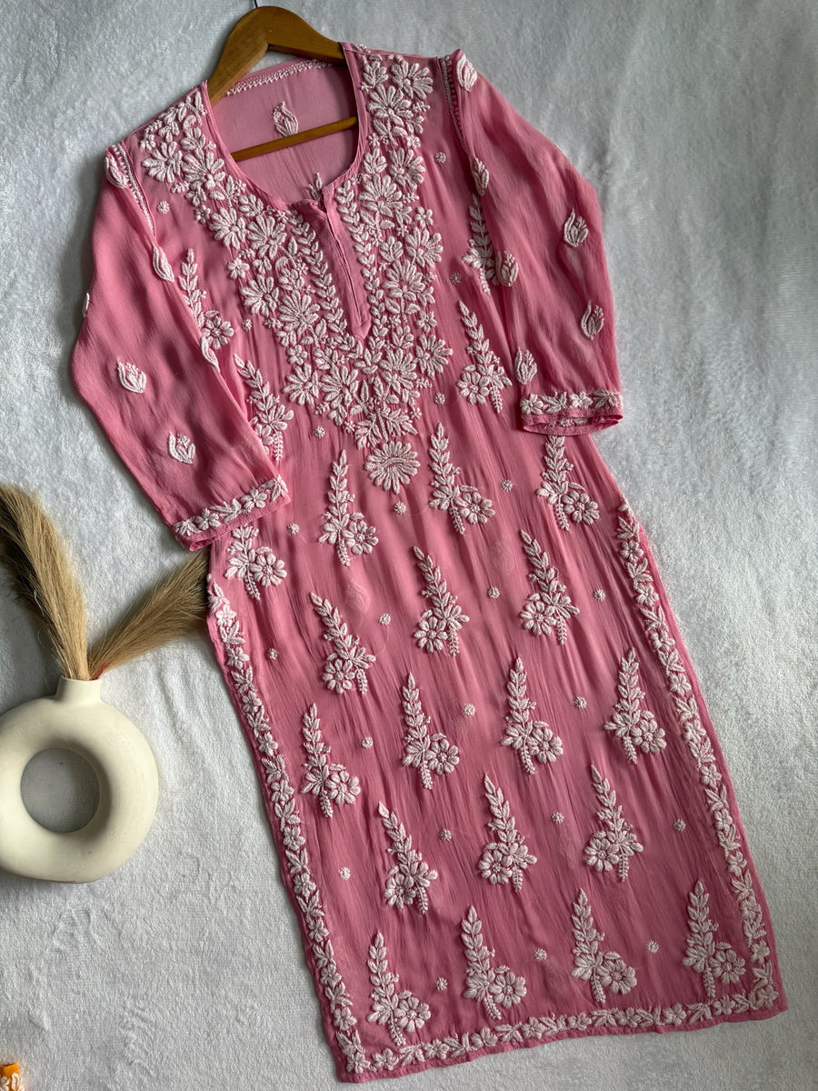 Jannat Viscose Georgette Kurta With 3D Handwork