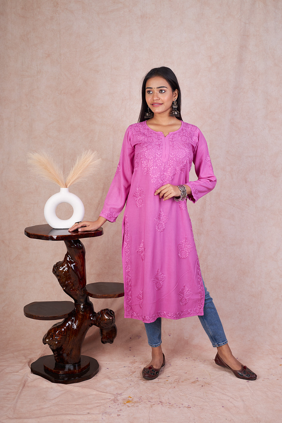 Rayon Cotton Dyed Kurta