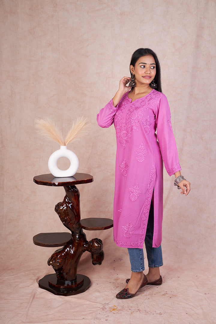 Rayon Cotton Dyed Kurta