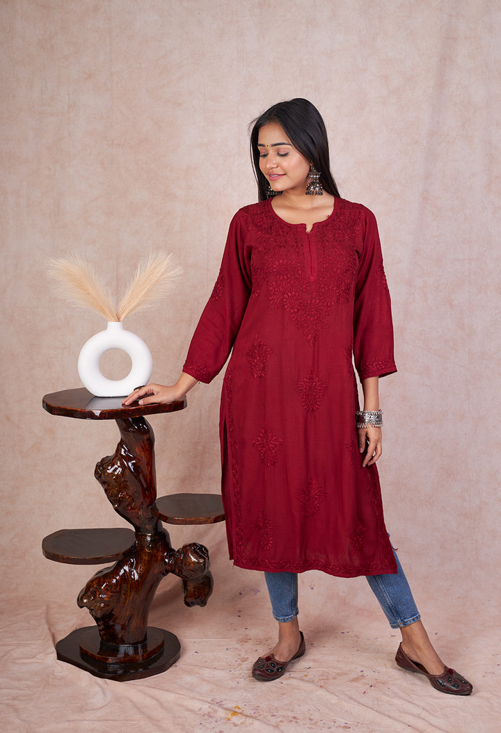 Rayon Cotton Dyed Kurta