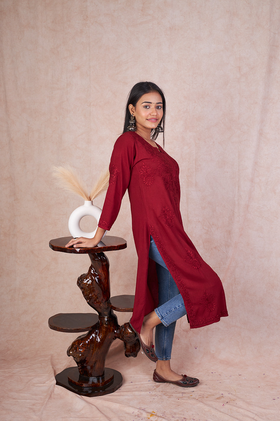 Rayon Cotton Dyed Kurta