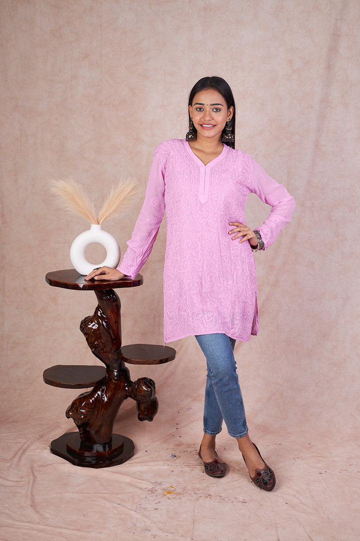 Viscose Resham Thread Short Kurta