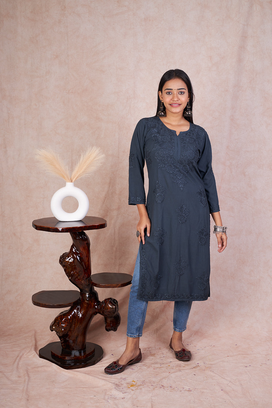 Rayon Cotton Dyed Kurta