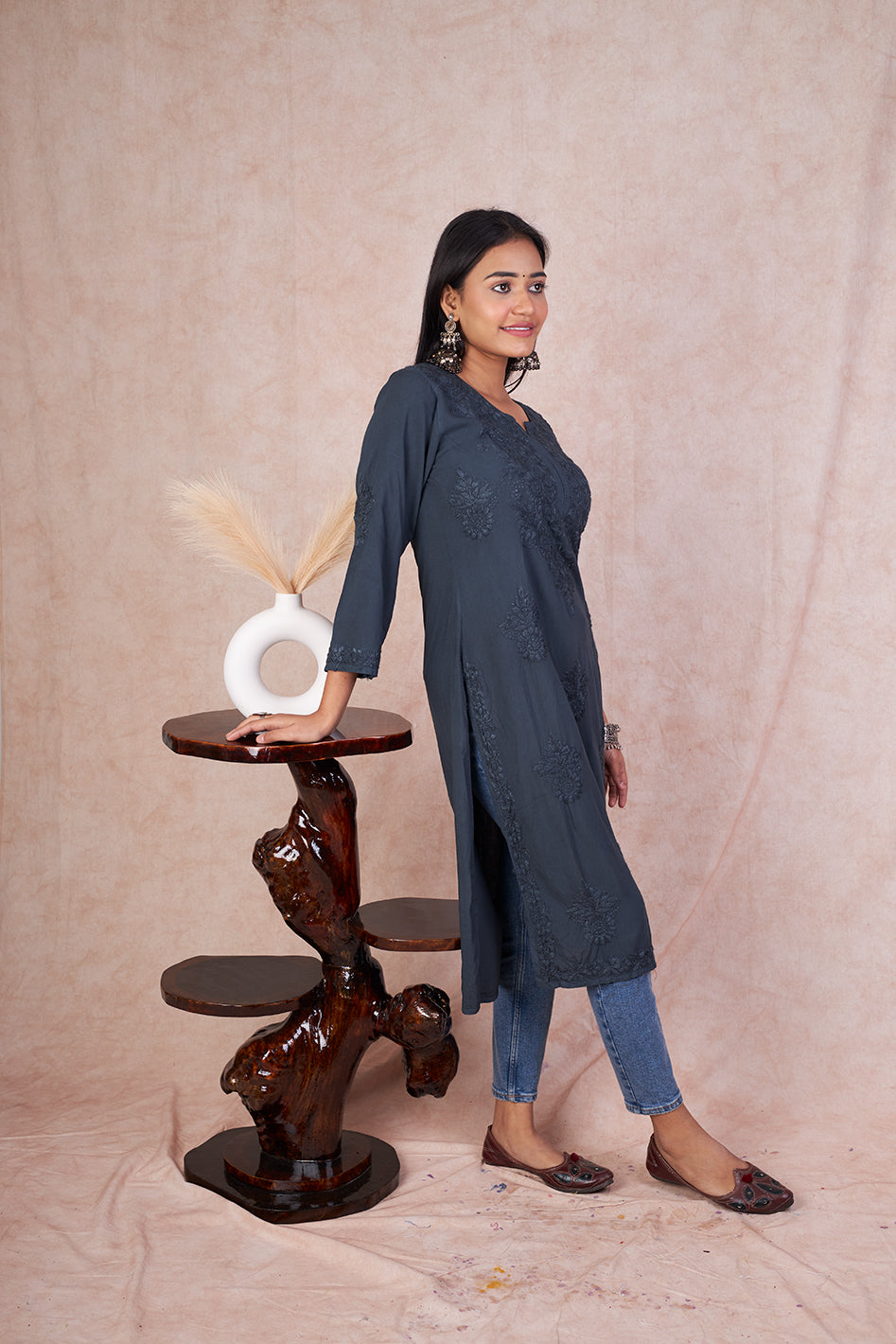 Rayon Cotton Dyed Kurta