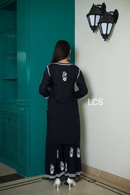 Nora Chikankari Modal Gharara Set