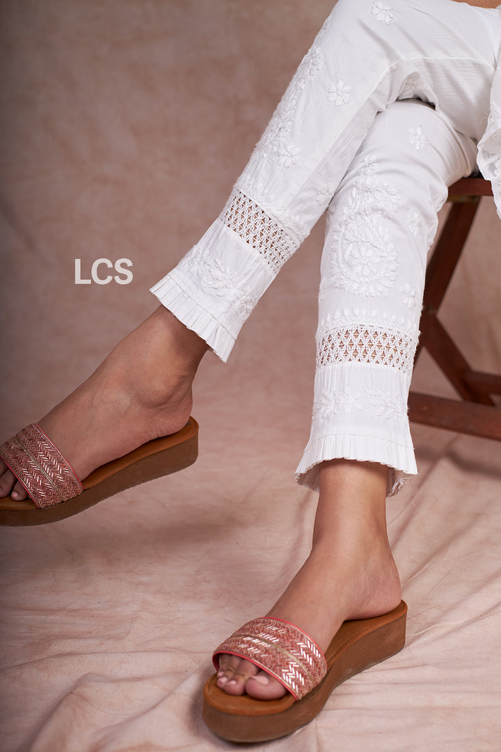 Hand Embroidery Lace Pant