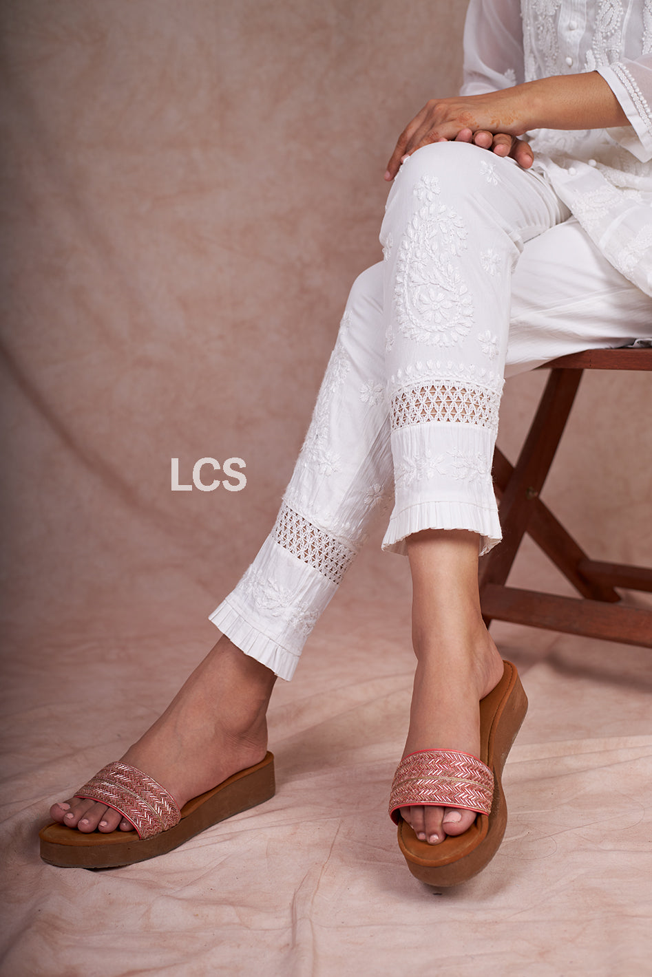 Hand Embroidery Lace Pant