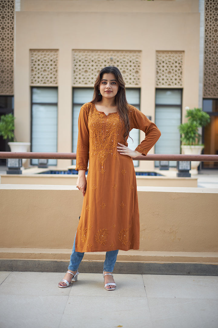 Rayon Mukaish Kurta