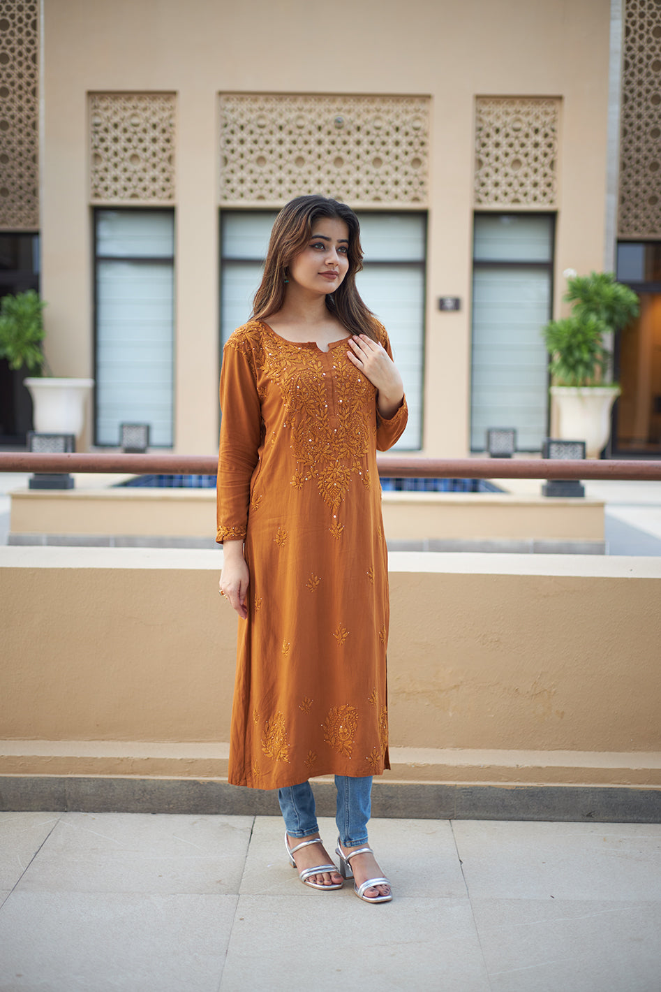 Rayon Mukaish Kurta