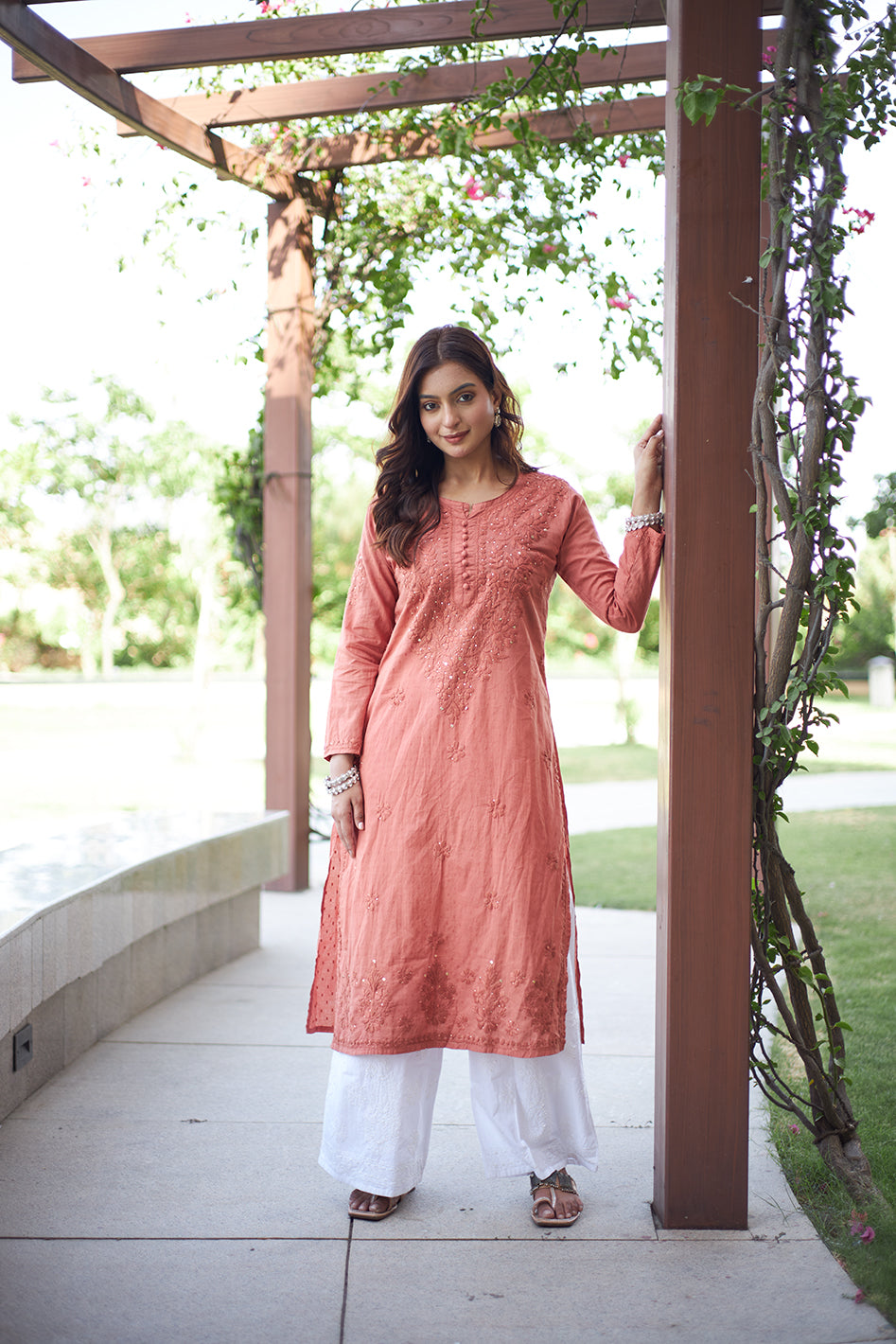 Rehmat Cotton Mukaish Kurta