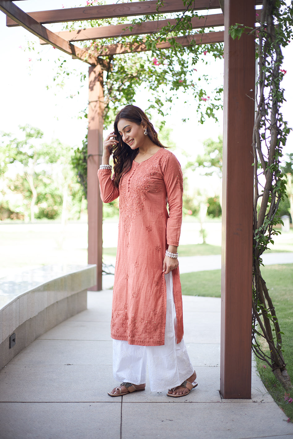 Rehmat Cotton Mukaish Kurta