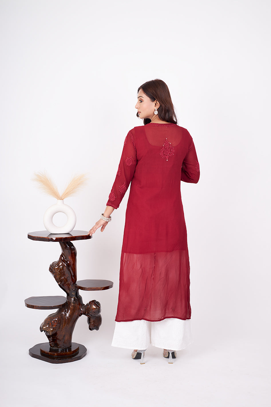 Viscose 3D Mukaish Work Kurta