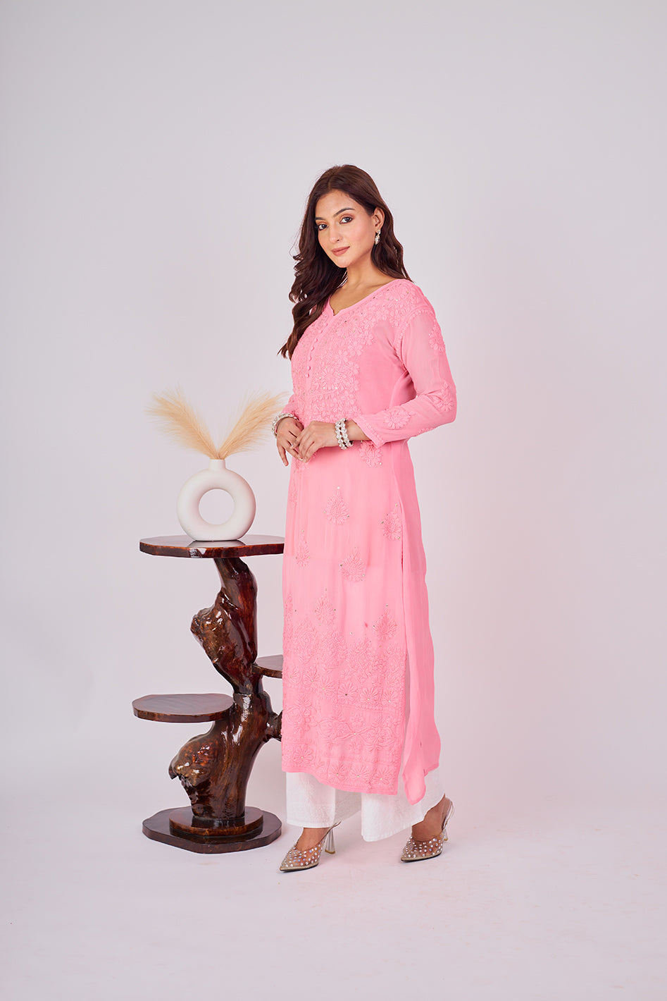 Viscose 3D Mukaish Work Kurta