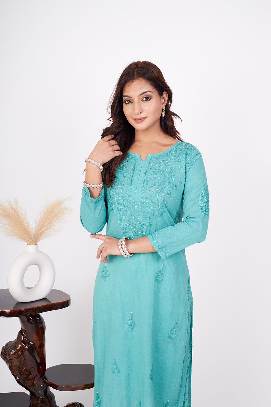 Rehmat Cotton Mukaish Kurta