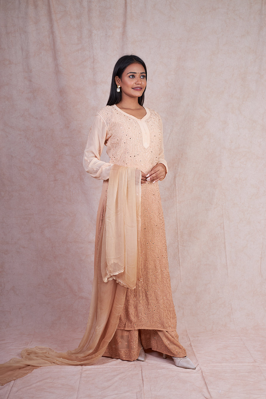 Viscose Full Jaal Mukaish Set