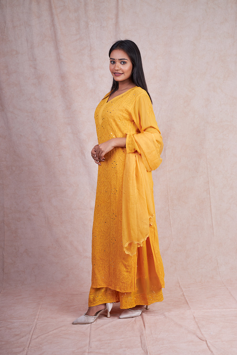Viscose Full Jaal Mukaish Set