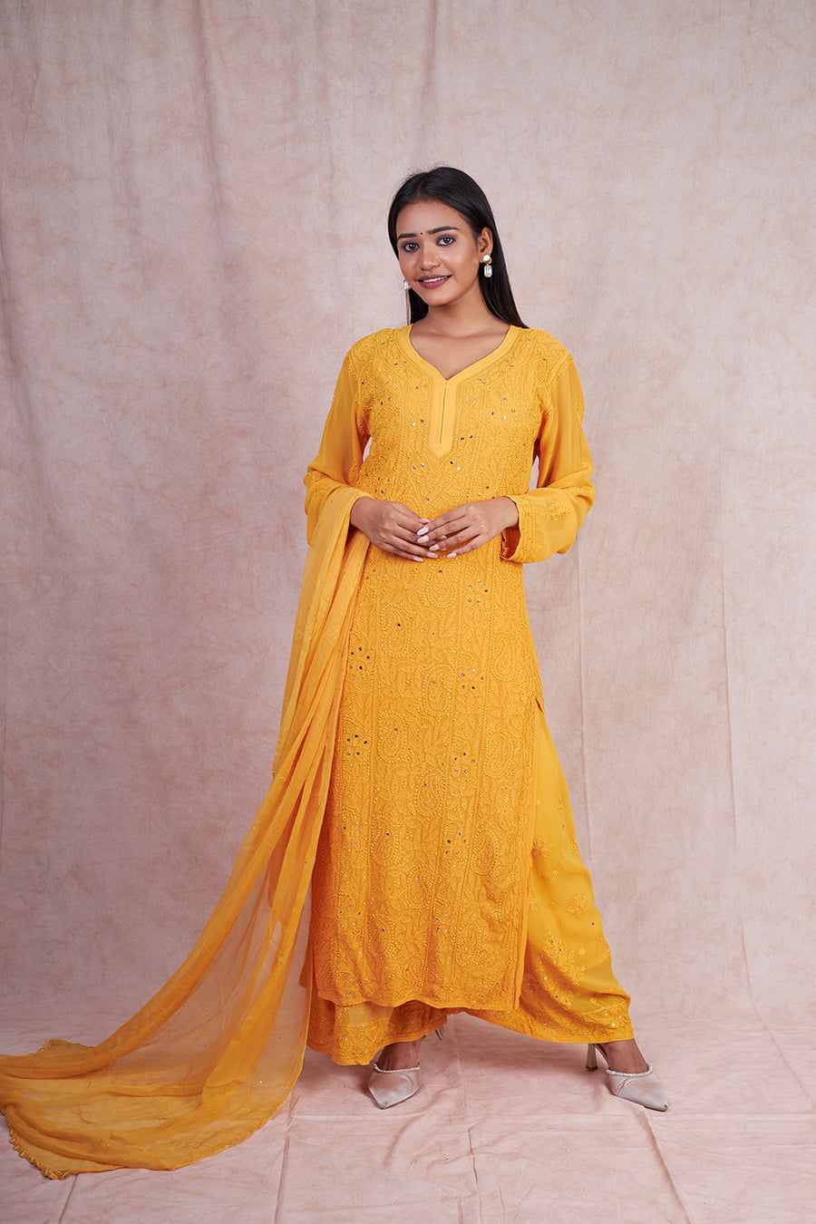 Viscose Full Jaal Mukaish Set