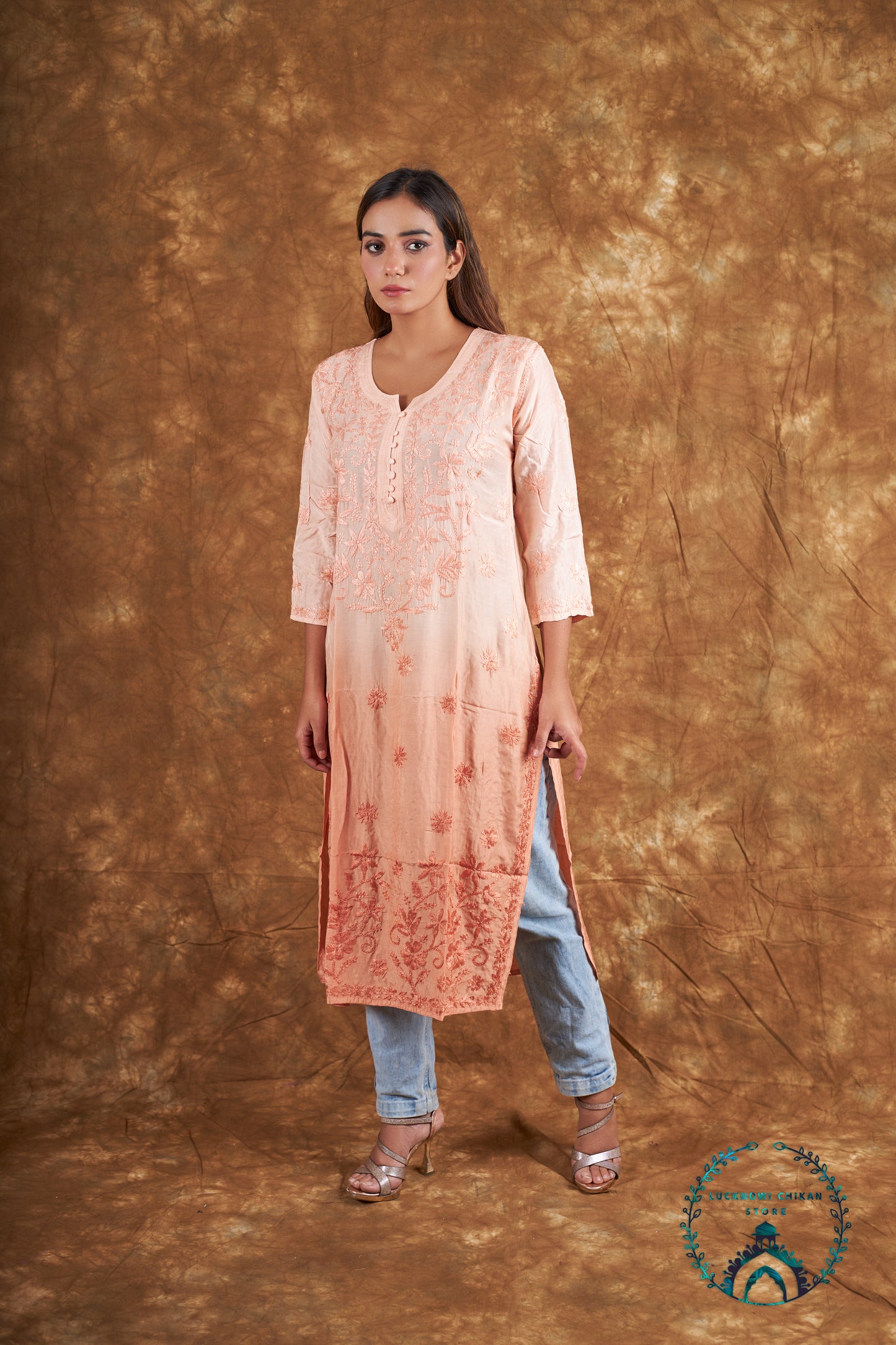 Muslin Heavy Daman Kurta