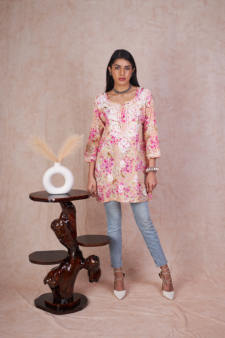 Jugni Mulmul Short Kurta