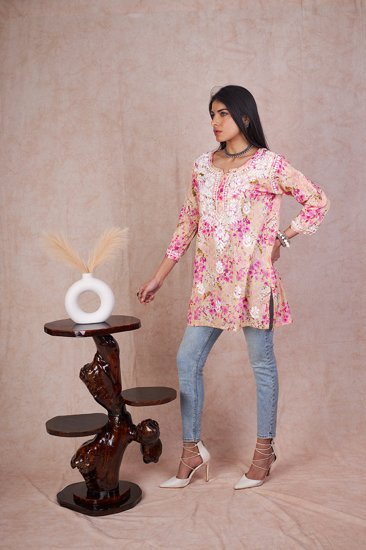 Jugni Mulmul Short Kurta