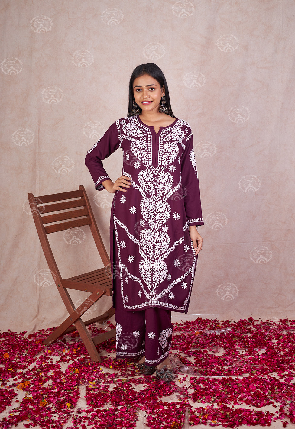 Sara Modal Chikankari Plazzo Set