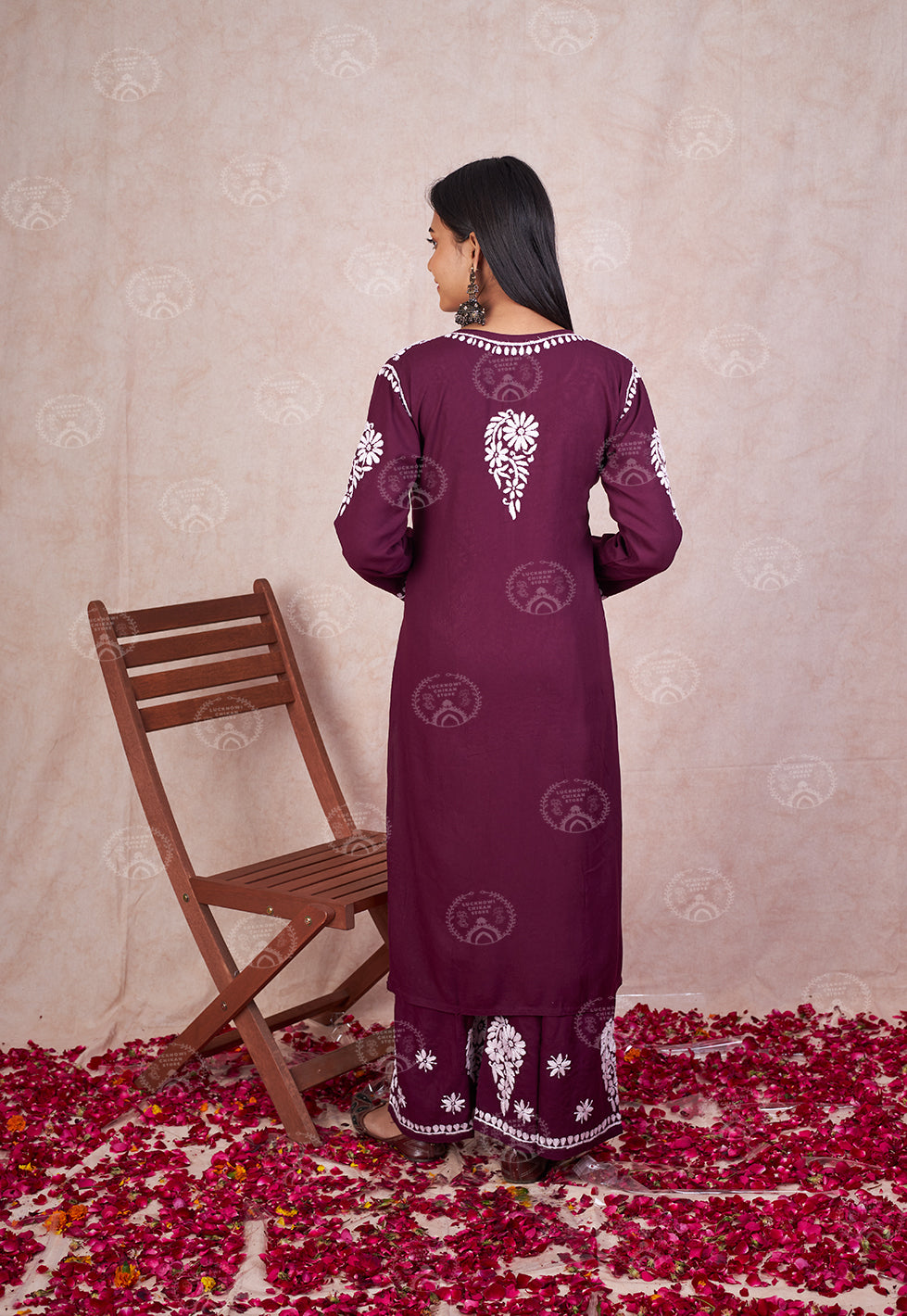 Sara Modal Chikankari Plazzo Set