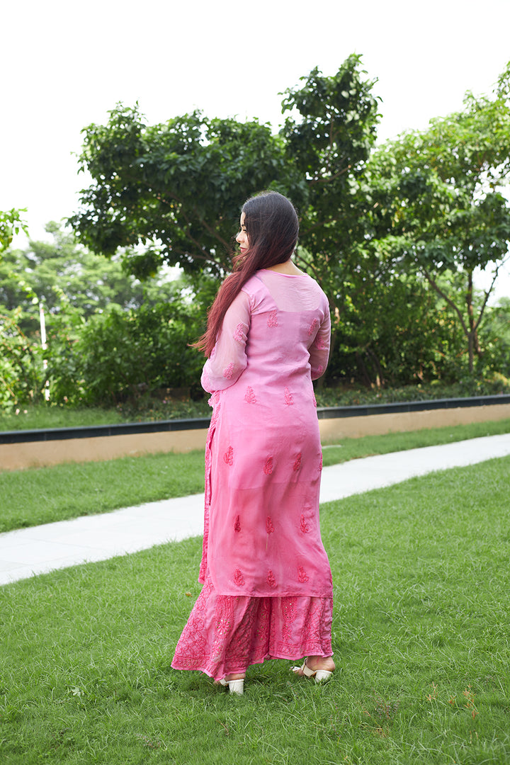 LCS Ombre Pink Mukaish Set