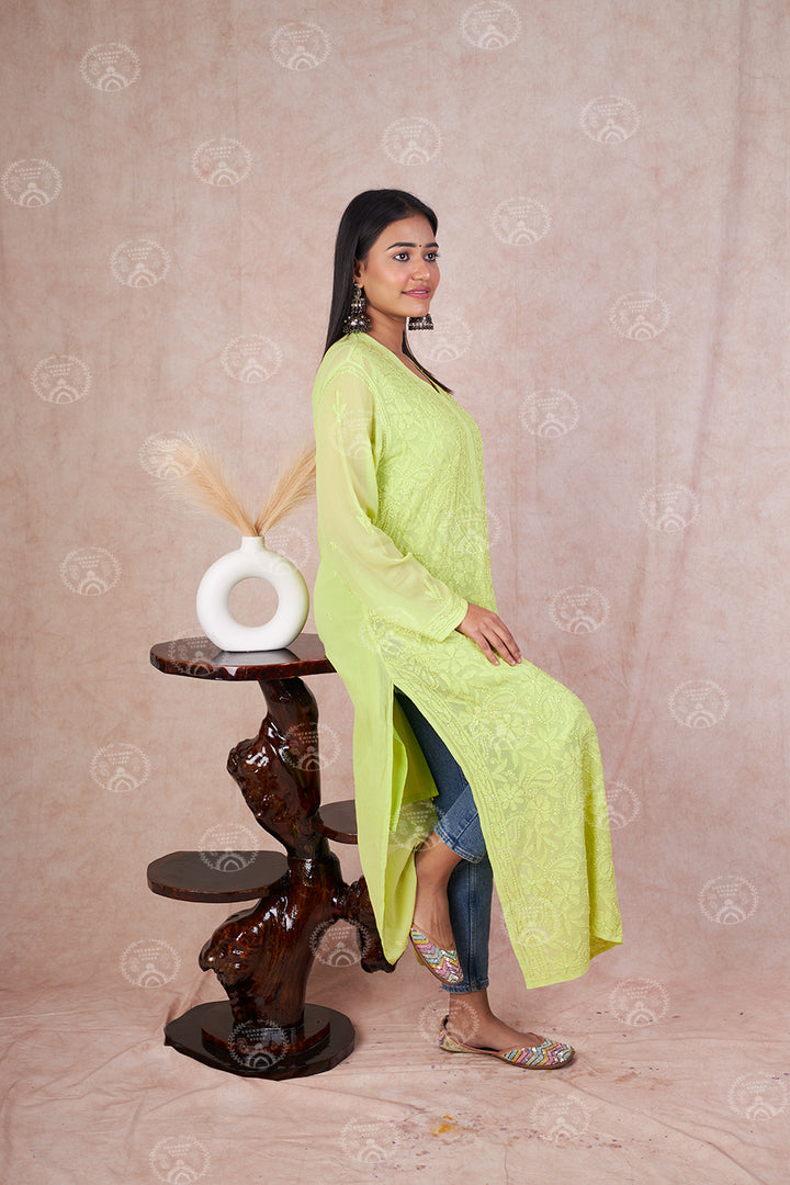 Viscose Resham Thread Kurta