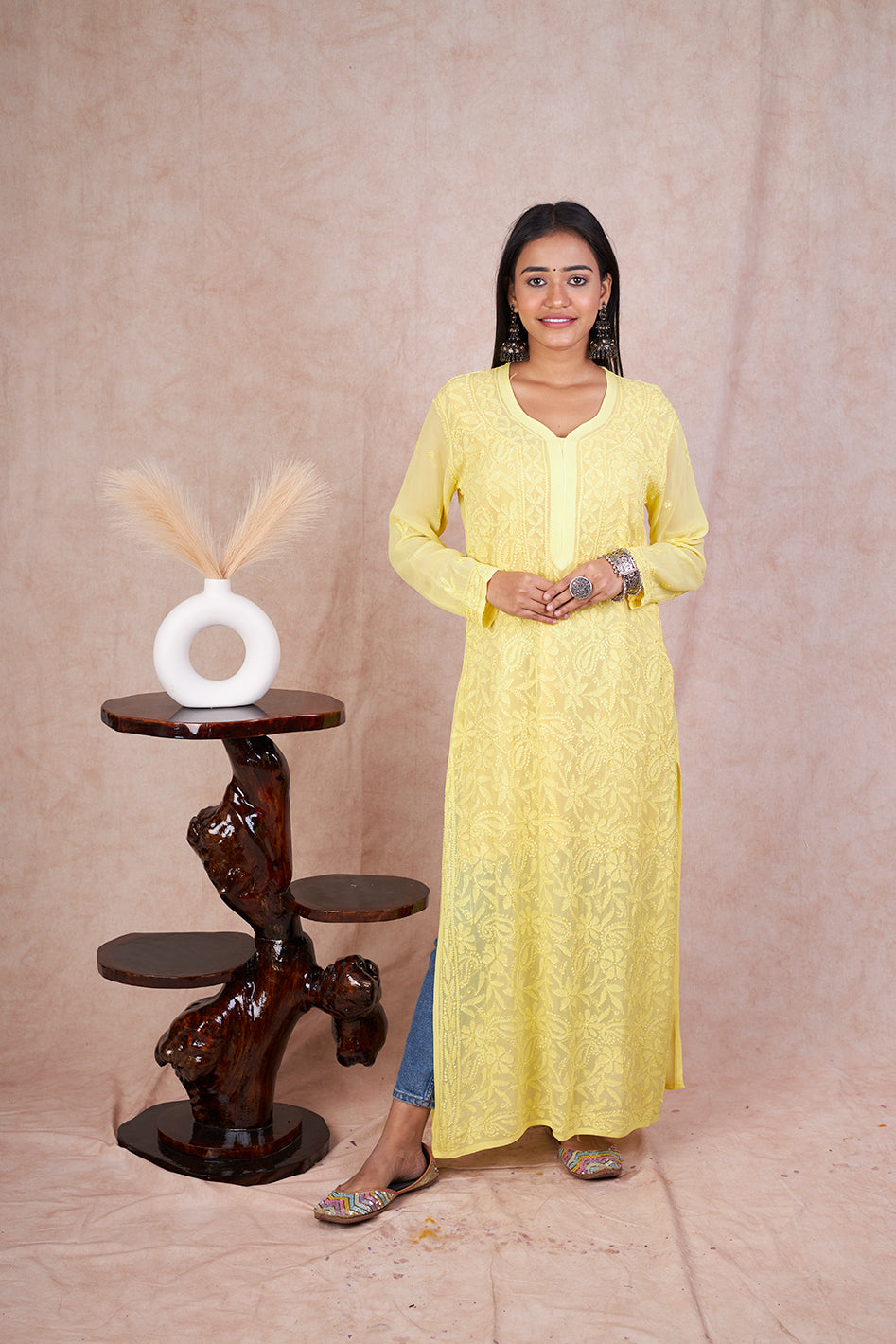 Viscose Resham Thread Kurta