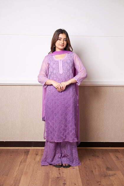 lucknowi chikan long kurta