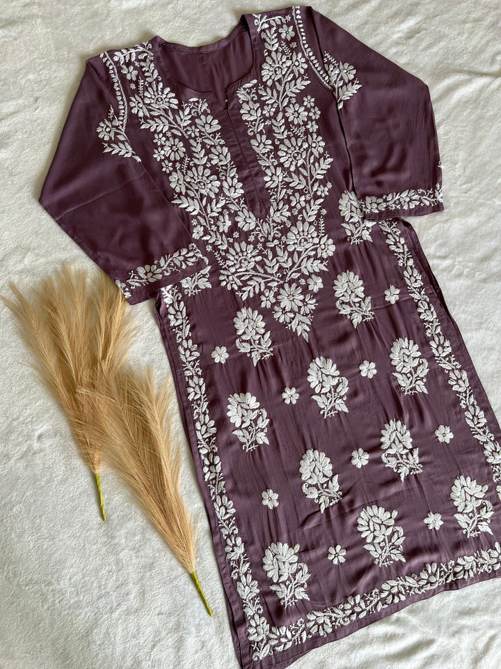 lucknowi chikan long kurta