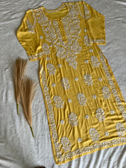 lucknowi chikan long kurta