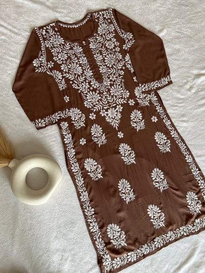 lucknowi chikan long kurta