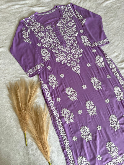 lucknowi chikan long kurta
