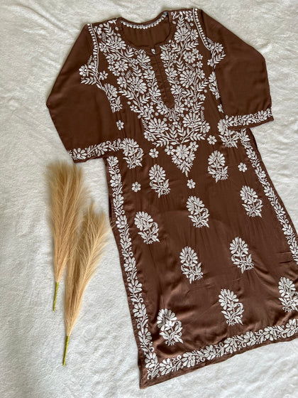 lucknowi chikan long kurta