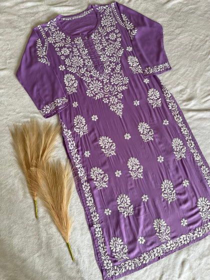 lucknowi chikan long kurta