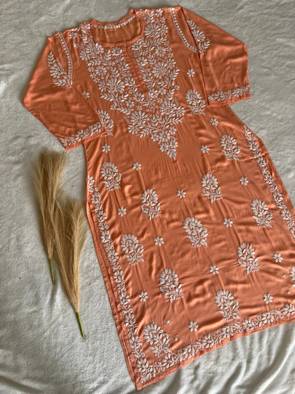 lucknowi chikan long kurta