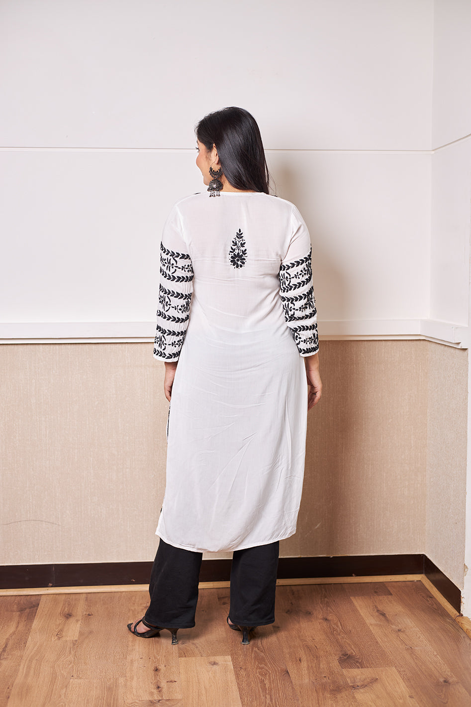 white georgette kurti