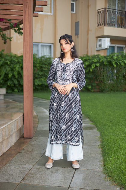 rayon fabric kurti design