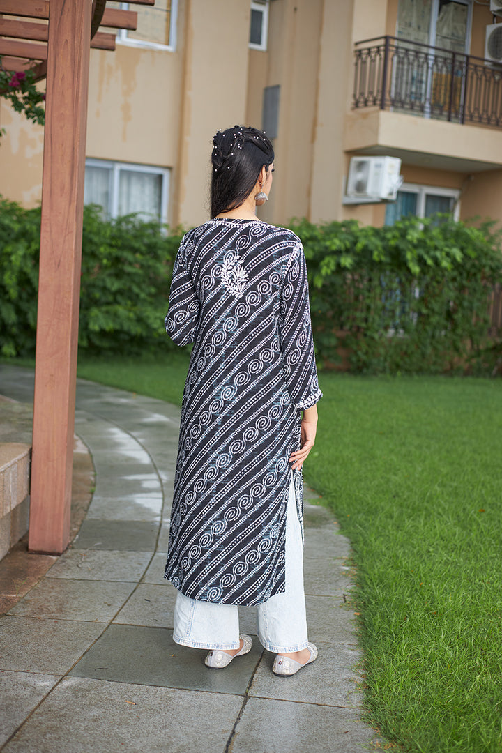 rayon fabric kurti design
