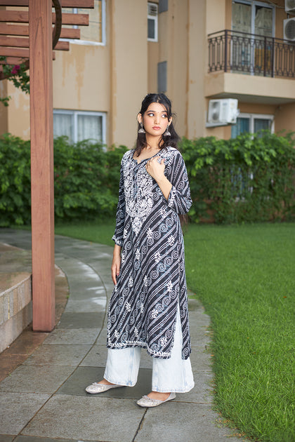 rayon fabric kurti design