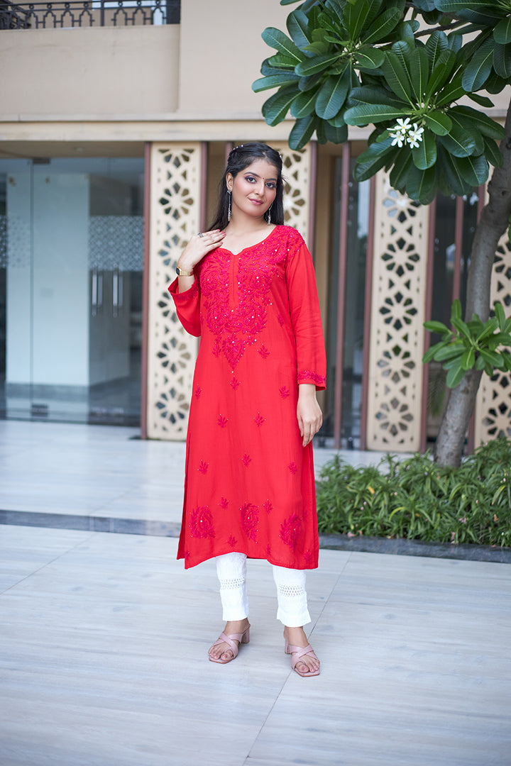 rayon fabric kurti design
