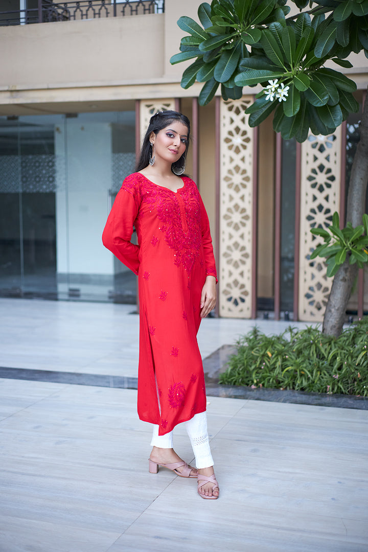rayon cotton kurti design