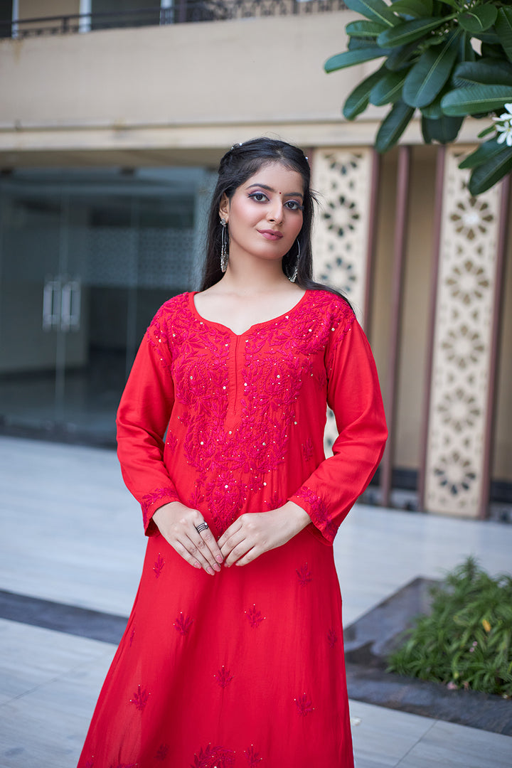 rayon fabric kurti design