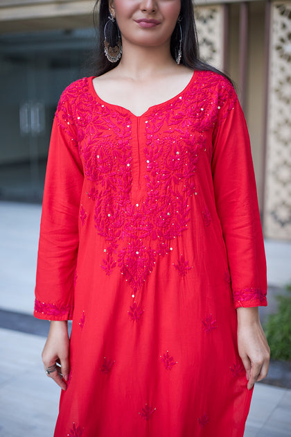 rayon fabric kurti design