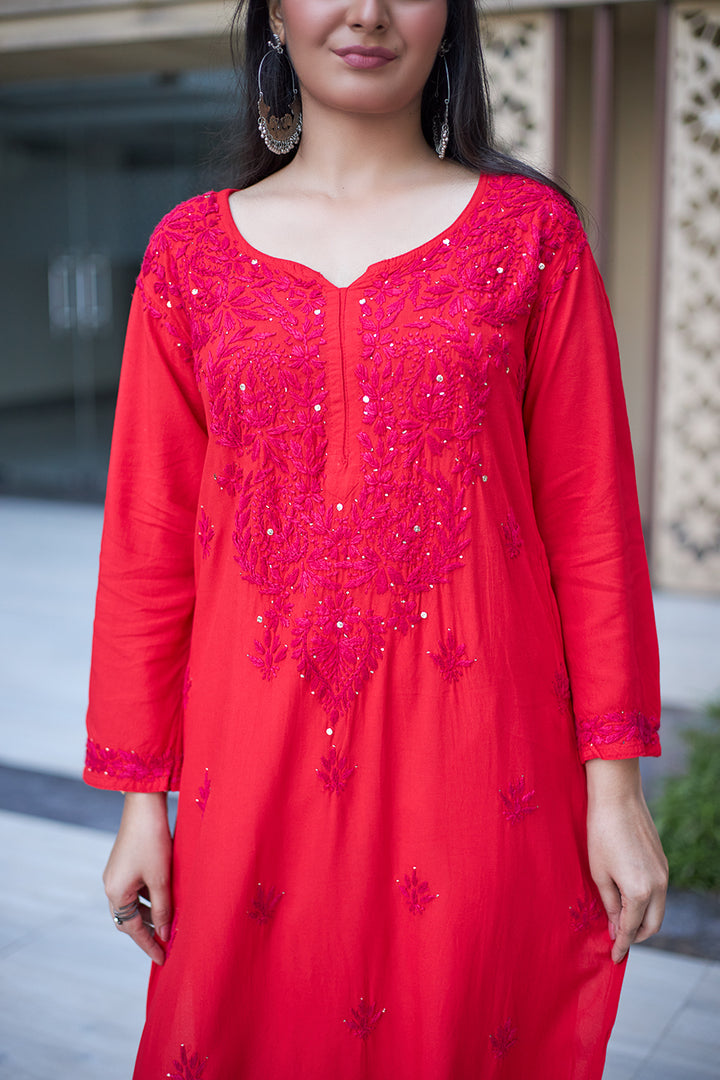 rayon fabric kurti design